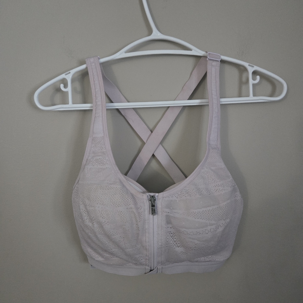 Victoria Secret Sport Bra Zip-Front Sports Bra High Impact 32DD